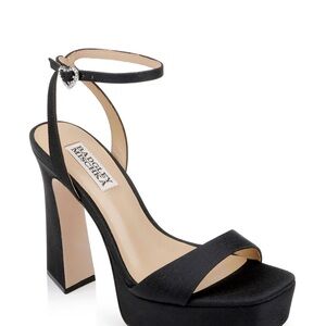 Badgley Mischka Caia Platform Sandal with Heart-Shaped Buckle